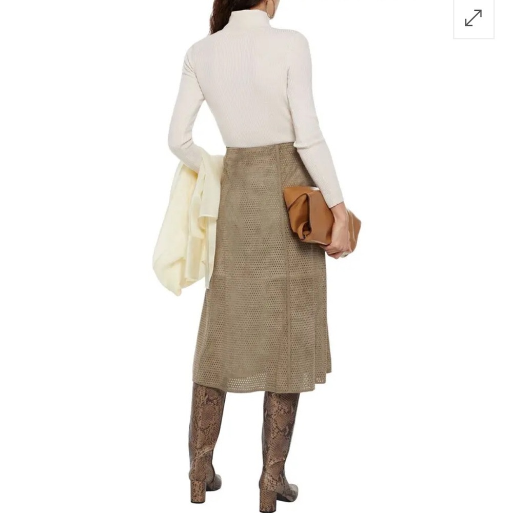 Theory Tan Midi Skirt - Picture 2 of 6